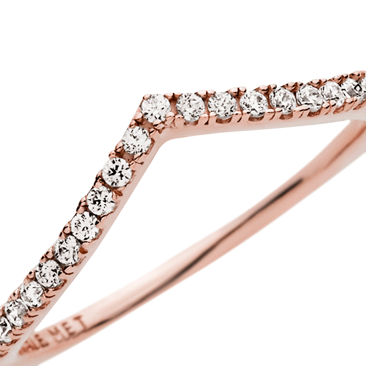Pandora Sparkling Wishbone Ring