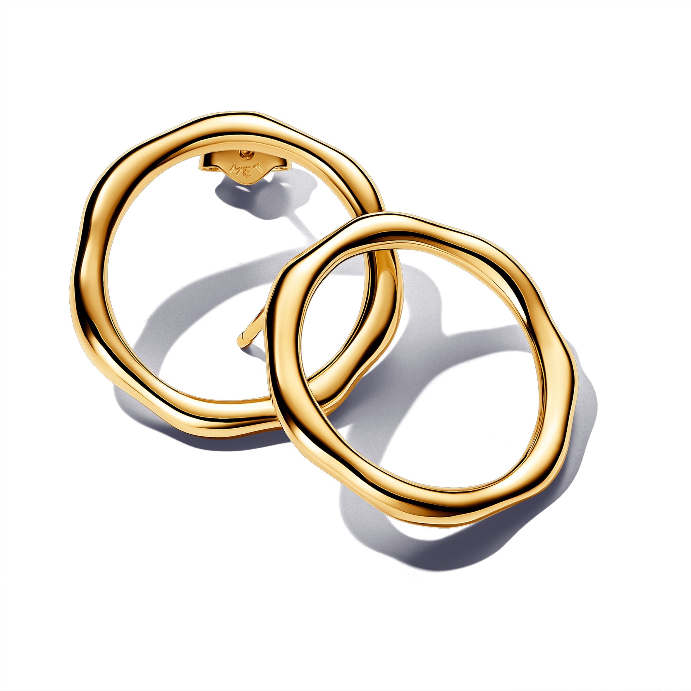 Pandora Organically Shaped Circle Stud Earrings