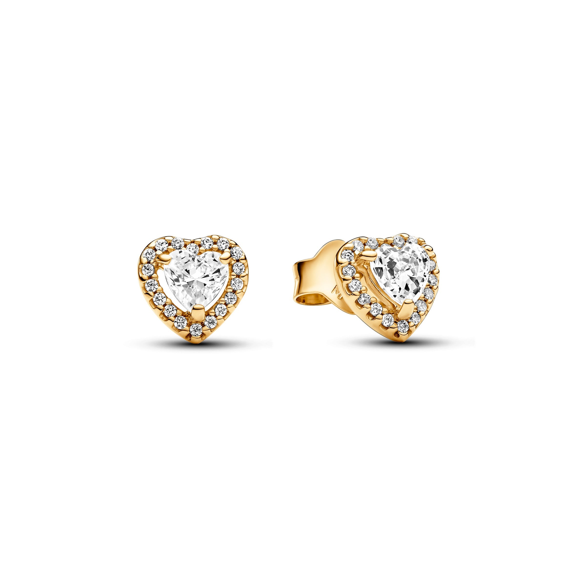 Pandora Sparkling Elevated Heart Stud Earrings