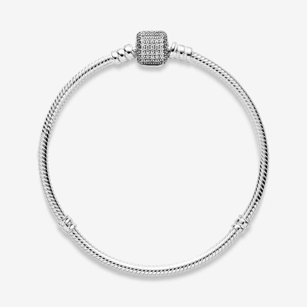 Pandora Moments Sparkling Pave Clasp Snake Chain Bracelet