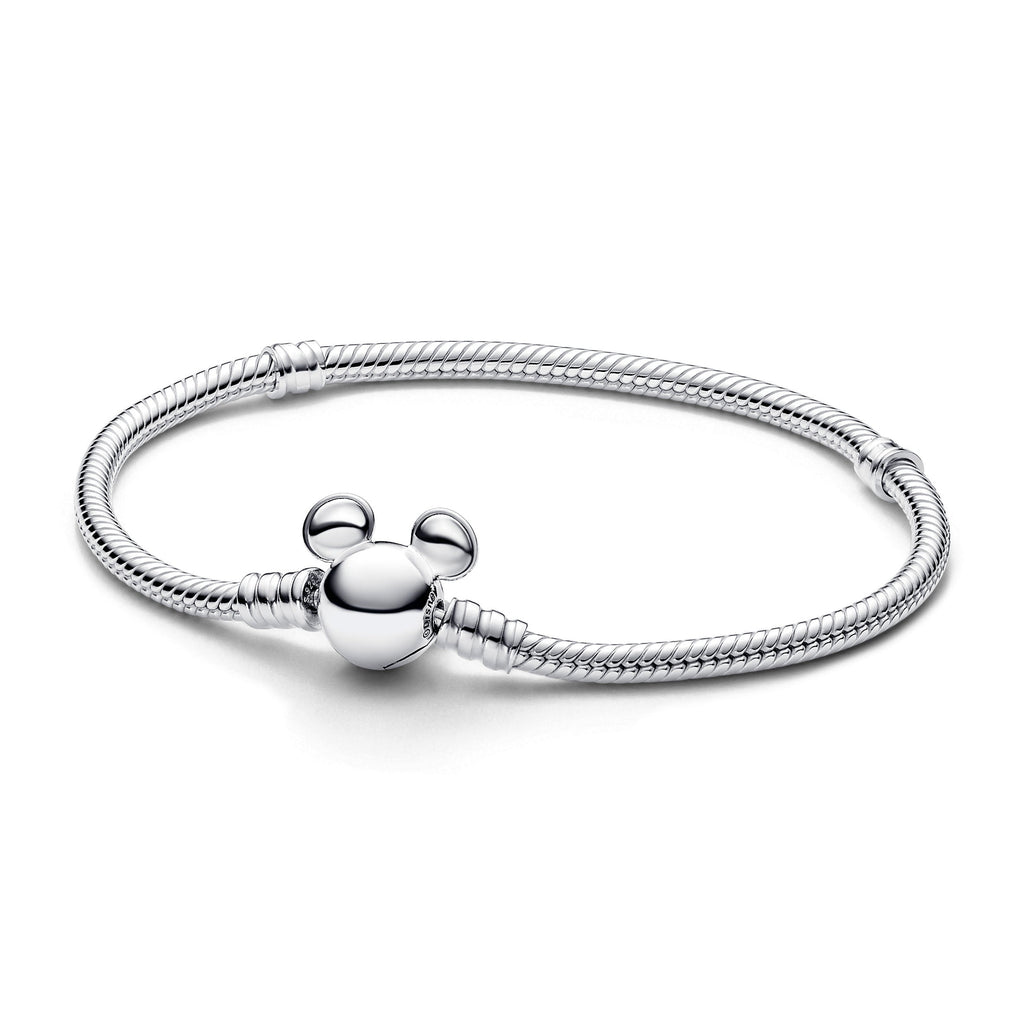 Pandora Disney Mickey Mouse Clasp Moments Snake Chain Bracelet