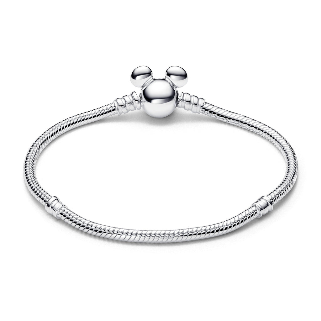Pandora Disney Mickey Mouse Clasp Moments Snake Chain Bracelet