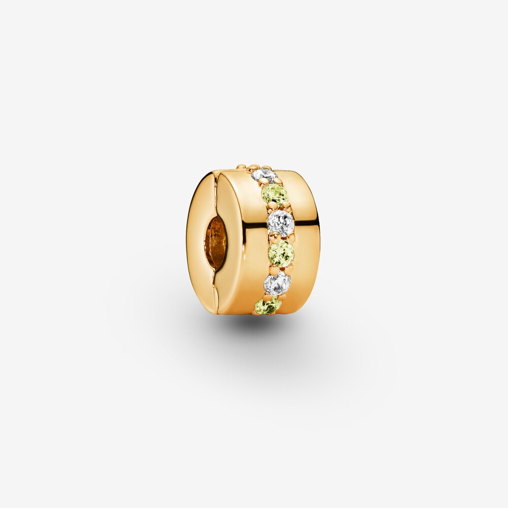 Pandora Yellow Sparkling Row Clip Charm