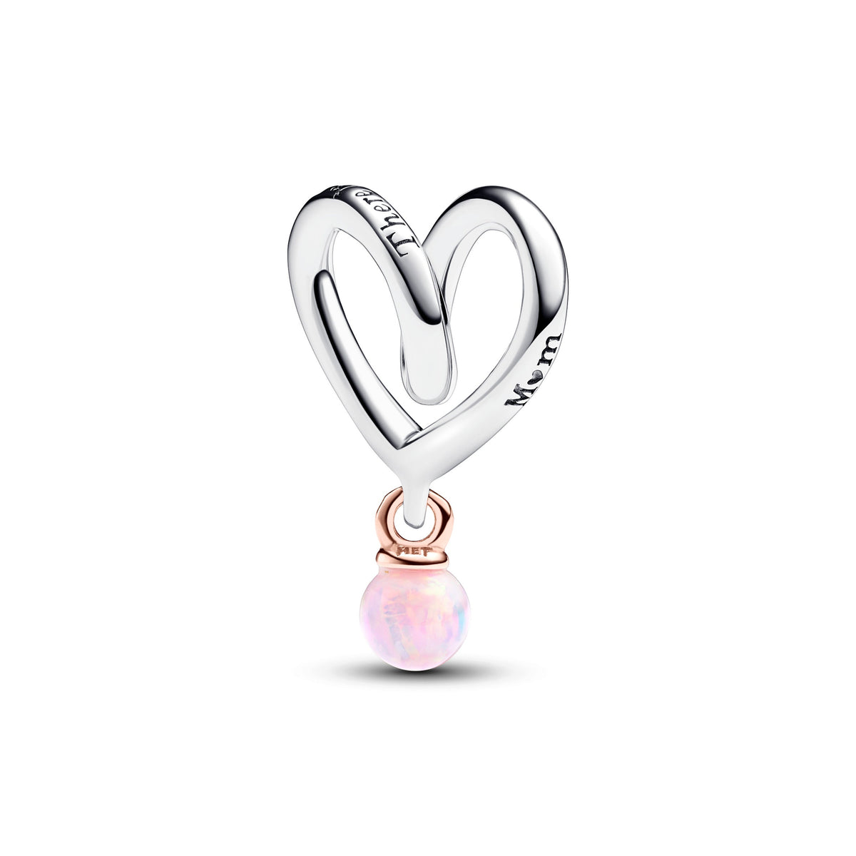 Pandora Two-Tone Wrapped Heart Charm