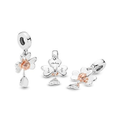 Pandora Clover & Ladybird Dangle Charm