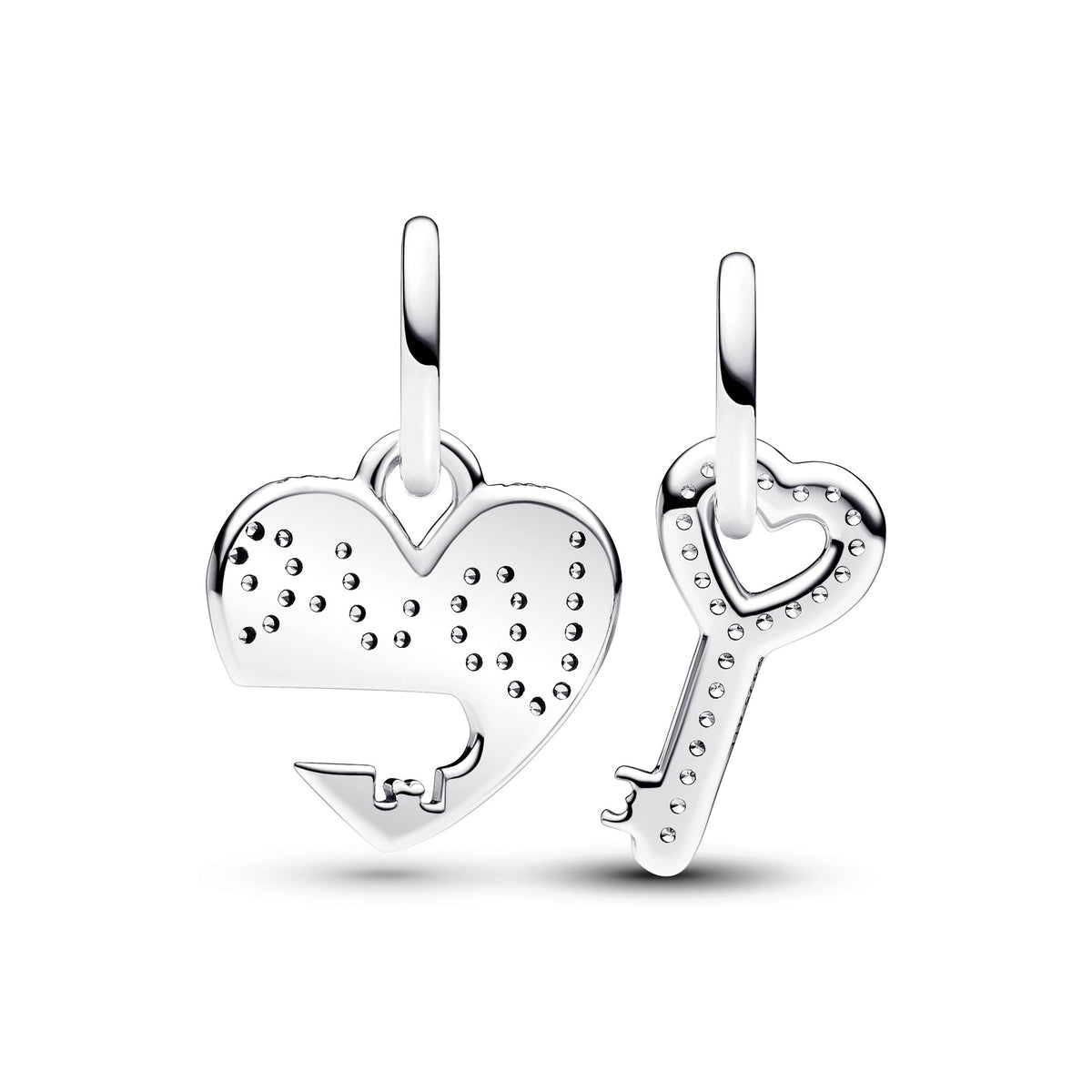 Pandora Splittable Heart & Key Dangle Charm