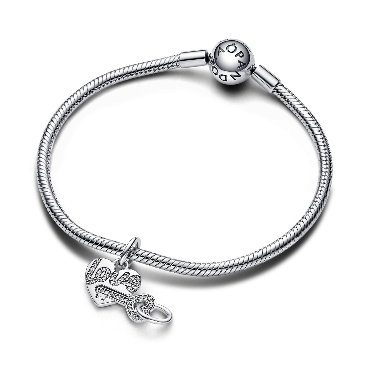 Pandora Splittable Heart & Key Dangle Charm
