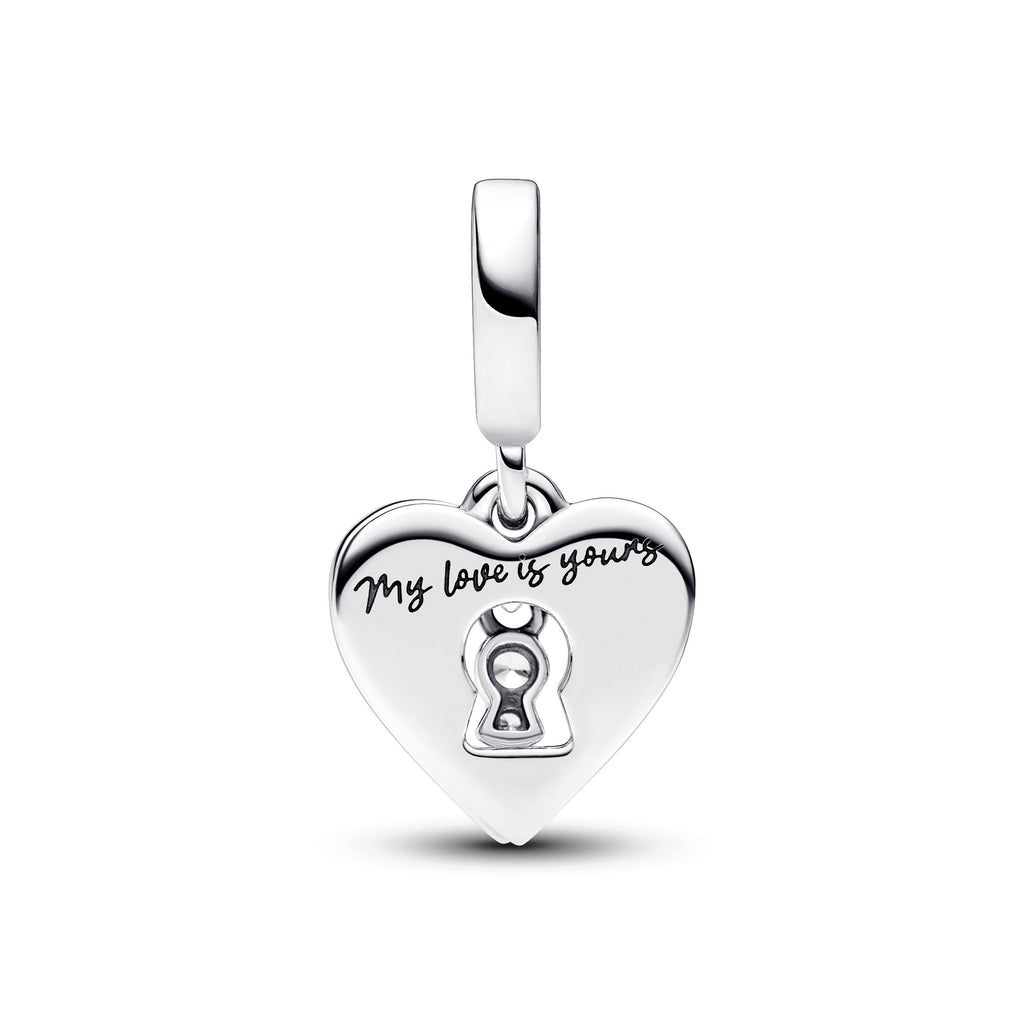 Pandora Red Heart & Keyhole Double Dangle Charm