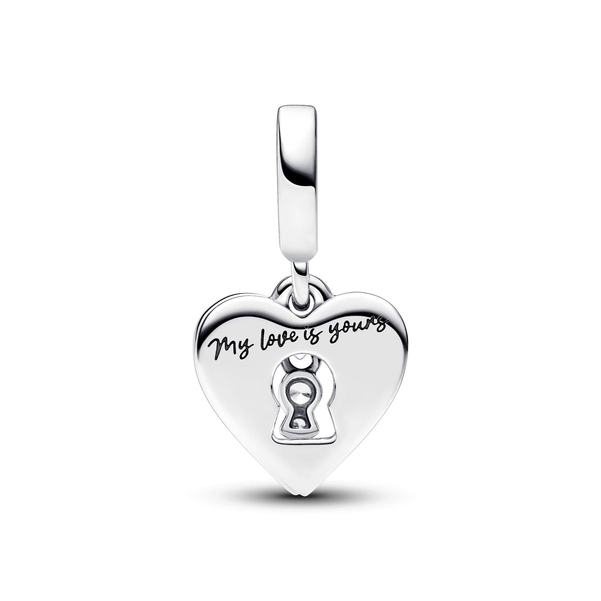 Pandora Red Heart & Keyhole Double Dangle Charm