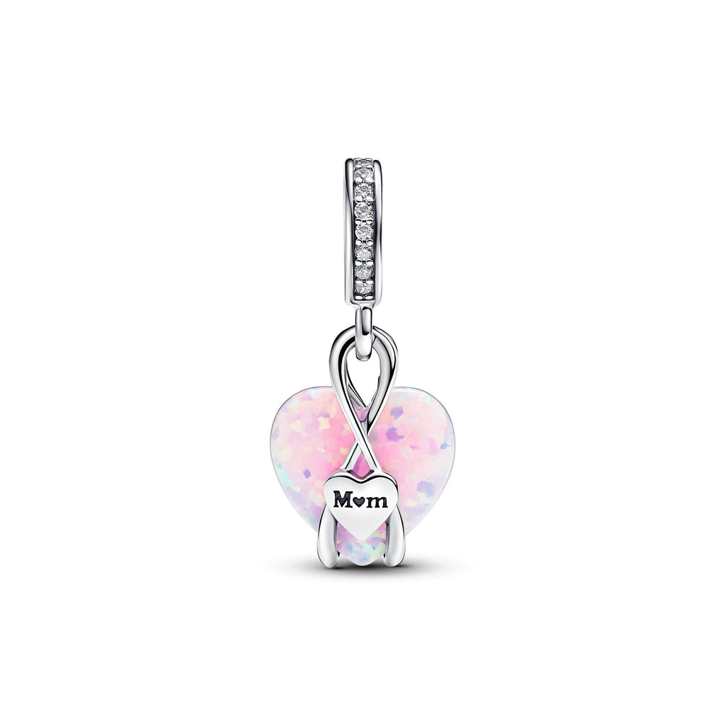 Pandora Mom Opalescent Heart Dangle Charm