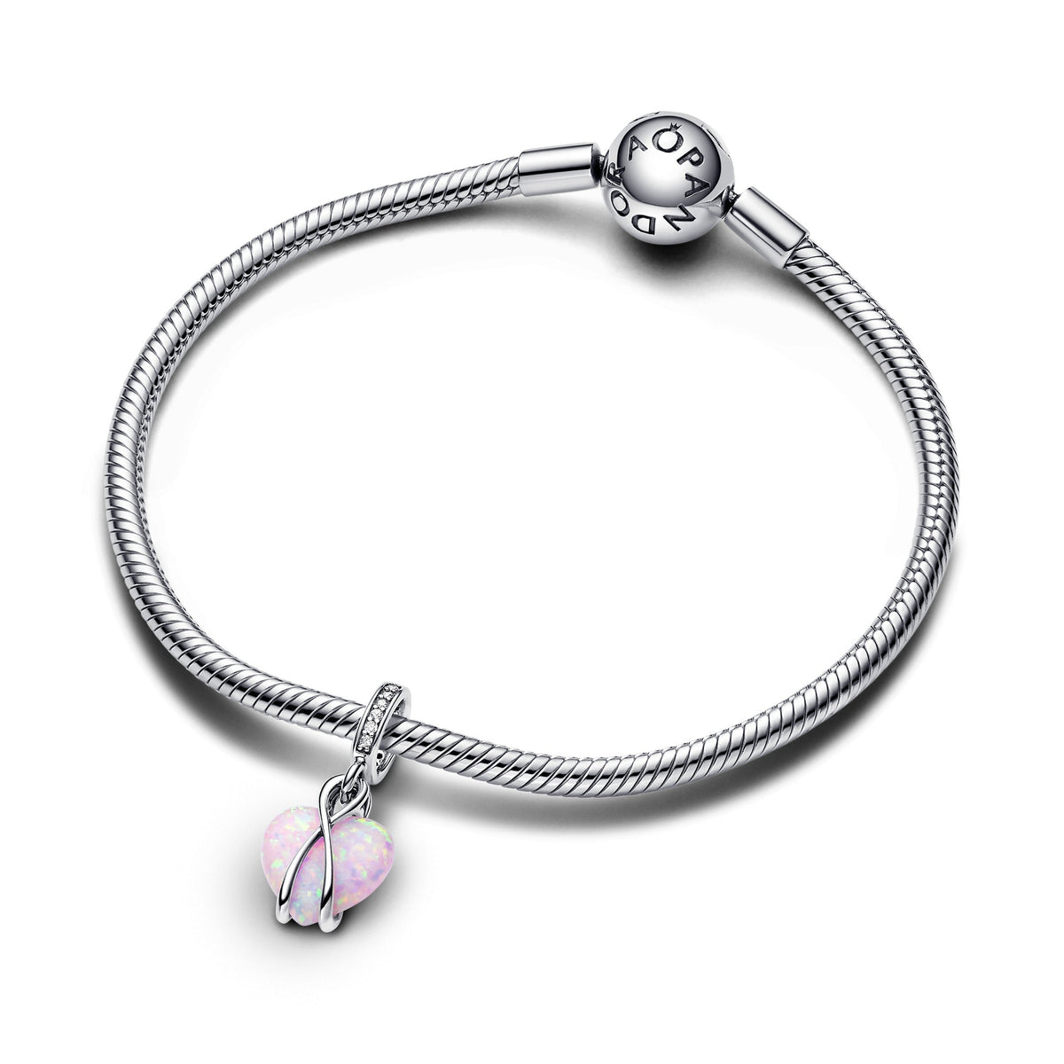 Pandora Mom Opalescent Heart Dangle Charm