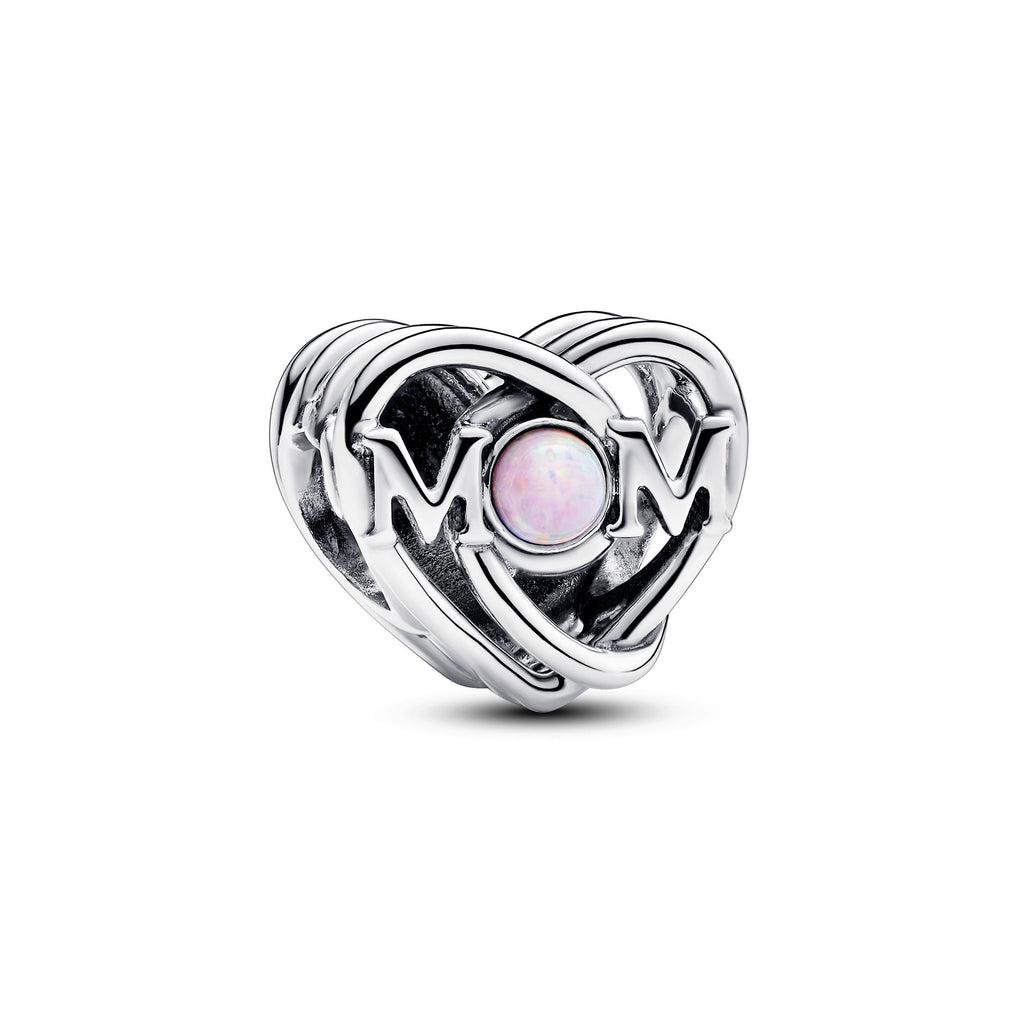 Pandora Openwork Mom & Heart Charm