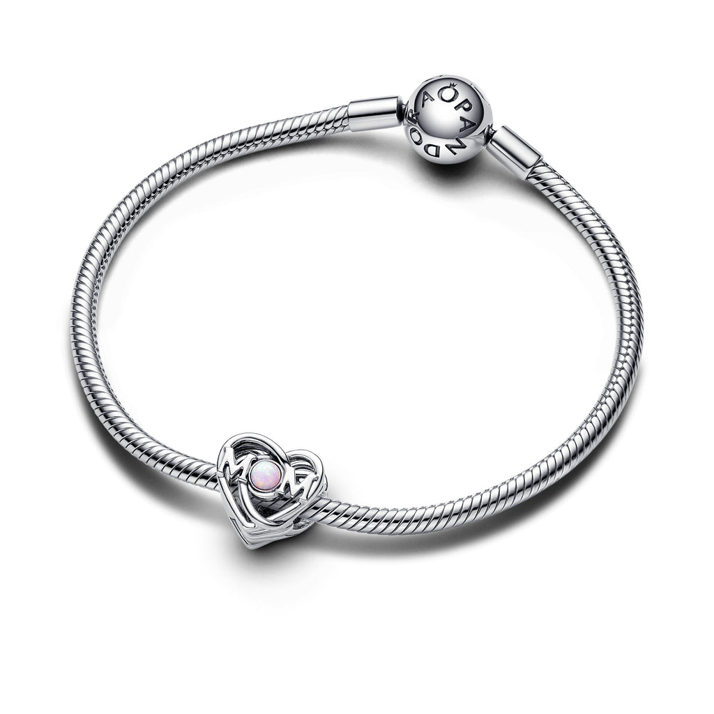 Pandora Openwork Mom & Heart Charm