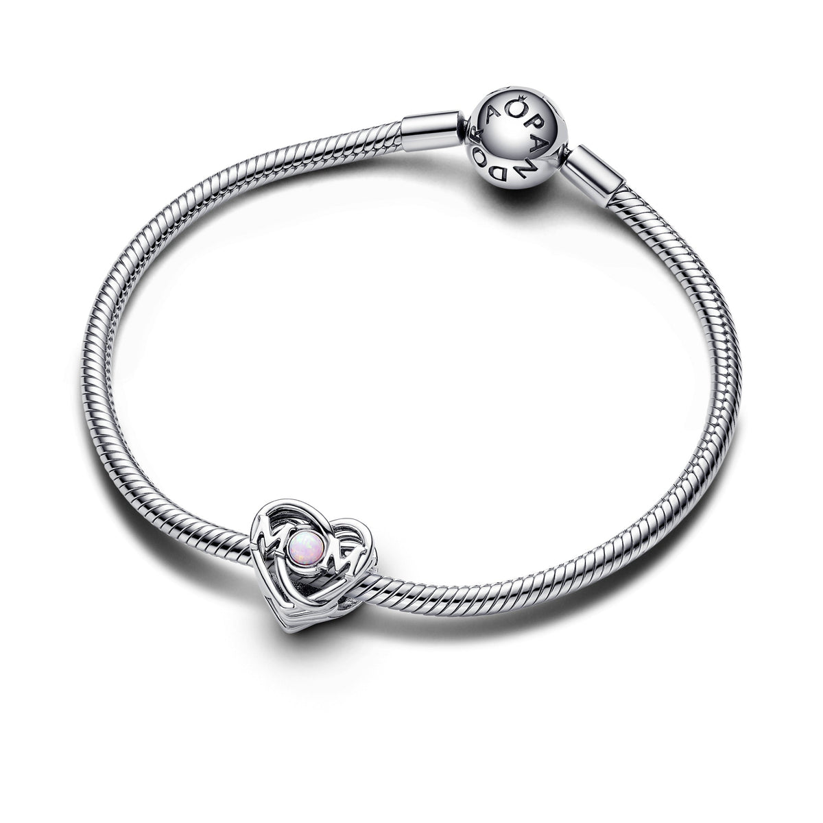 Pandora Openwork Mom & Heart Charm