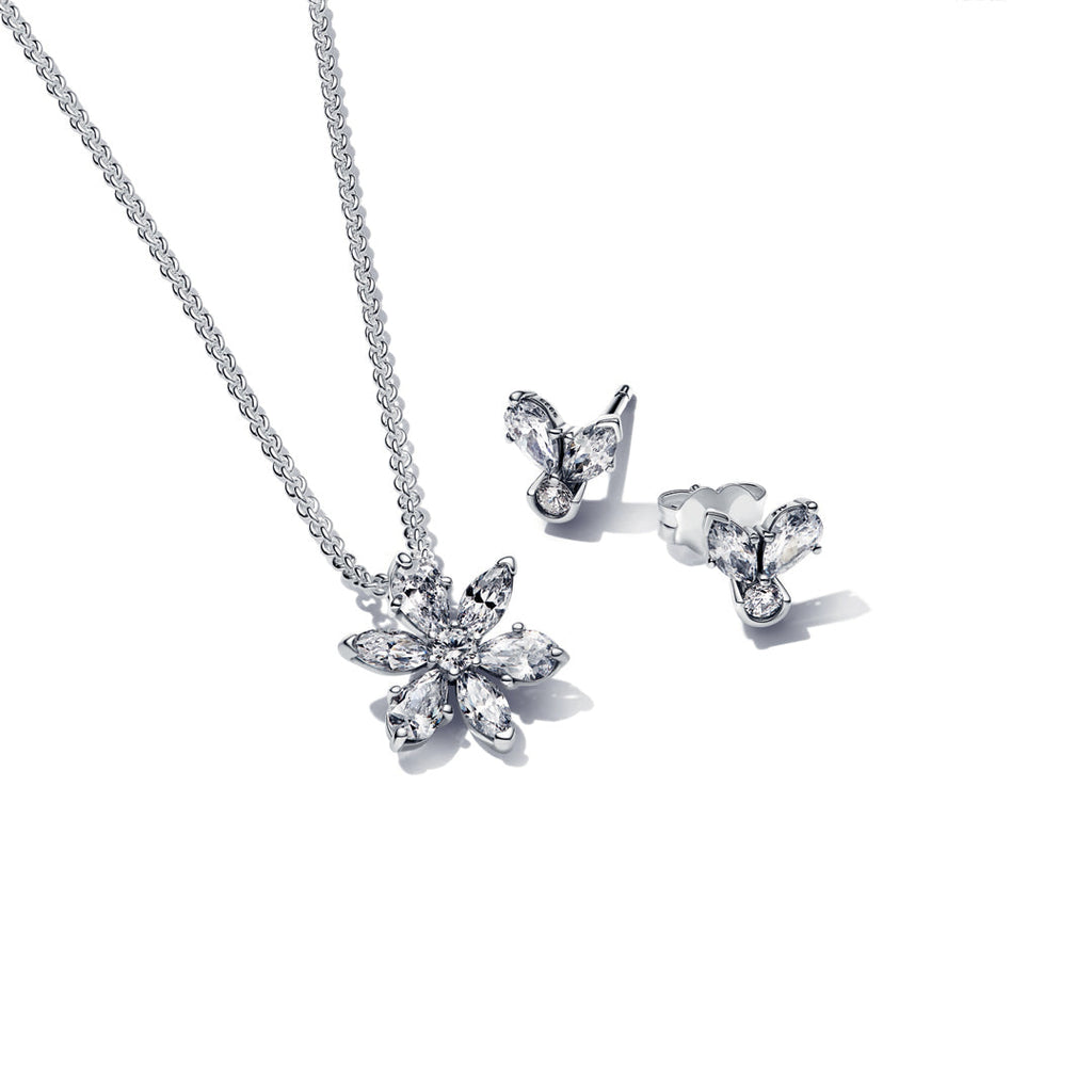 Pandora Sparkling Herbarium Cluster Jewellery Gift Set