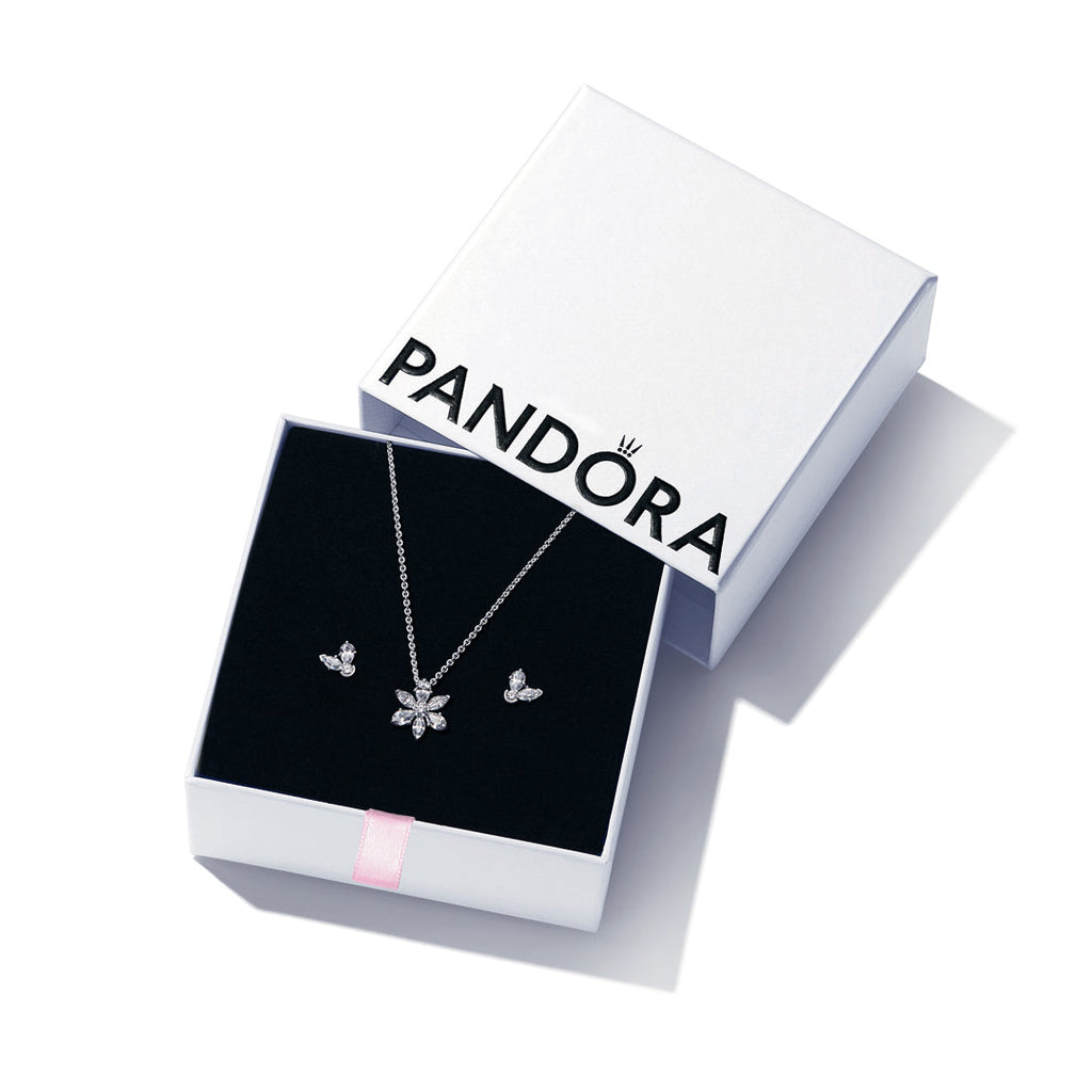 Pandora Sparkling Herbarium Cluster Jewellery Gift Set