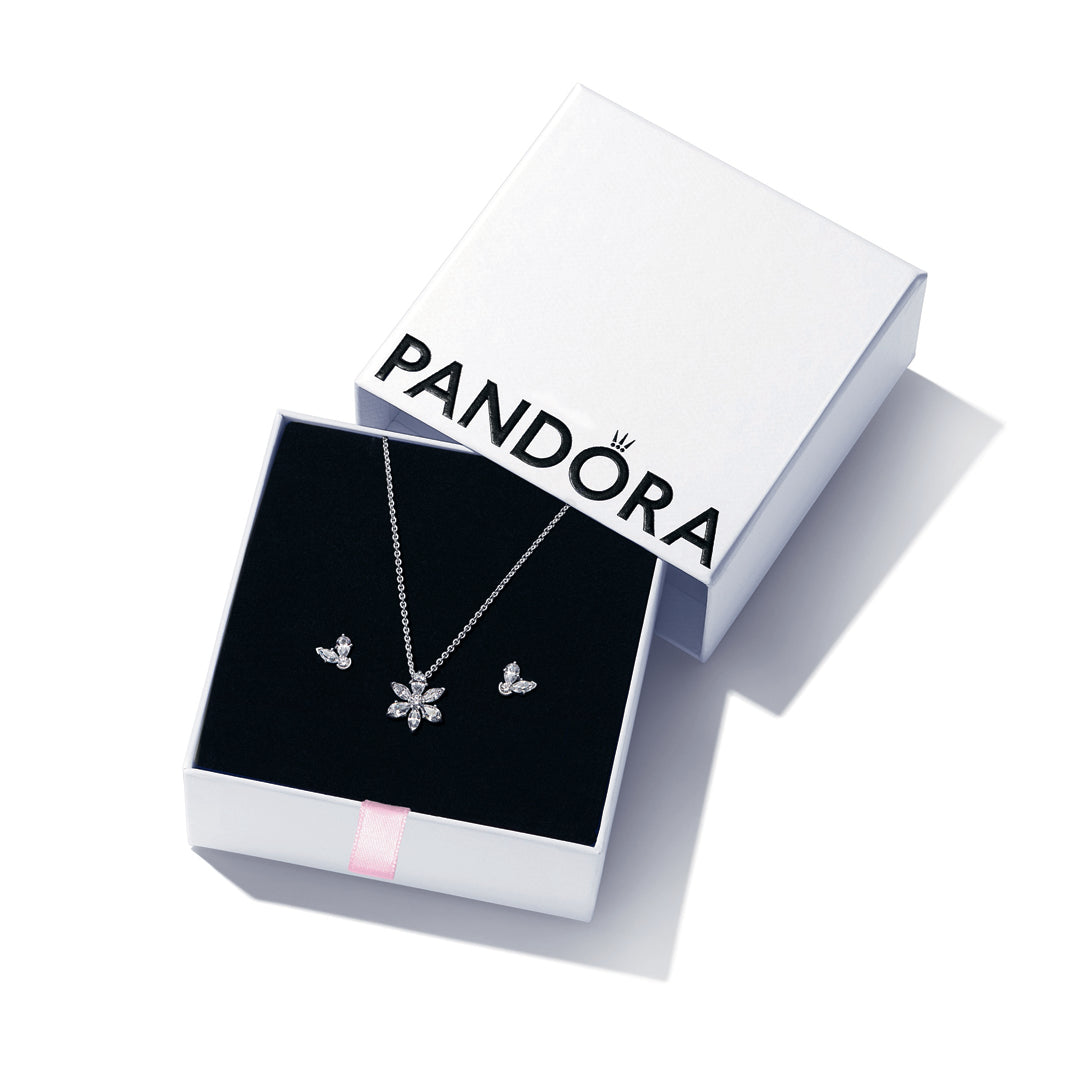 Pandora Sparkling Herbarium Cluster Jewellery Gift Set