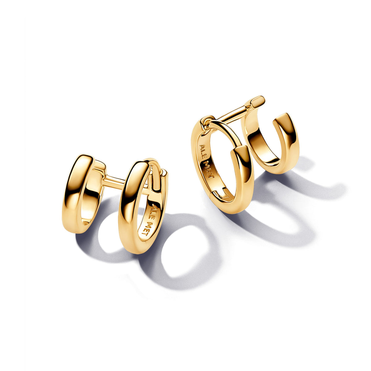 Pandora Double Huggie Hoop Earrings