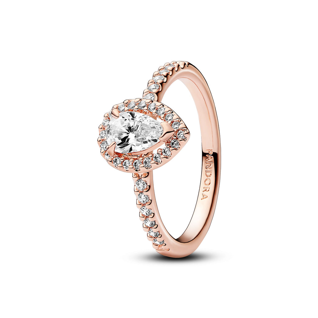 Pandora Sparkling Pear Halo Ring