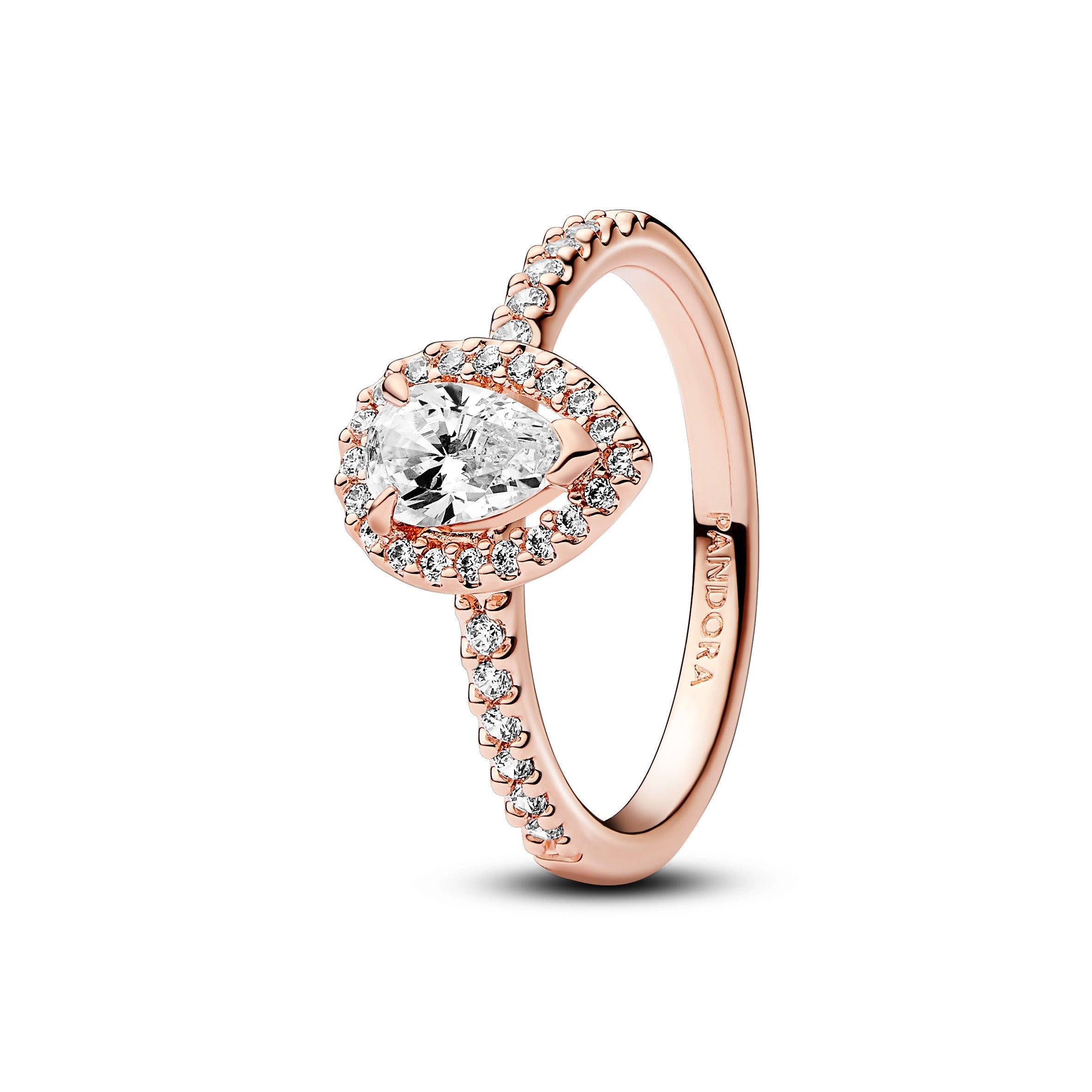 Pandora Sparkling Pear Halo Ring