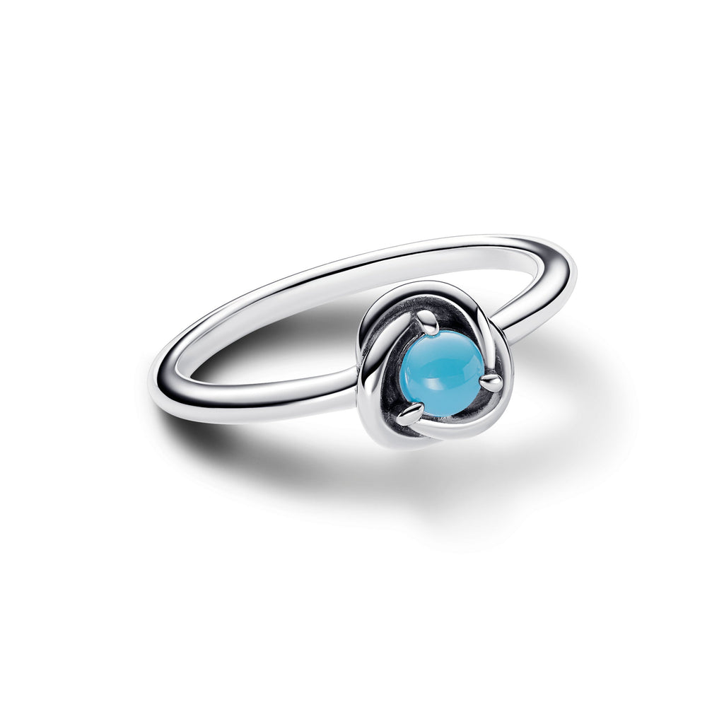 Pandora Turquoise Blue Eternity Circle Ring