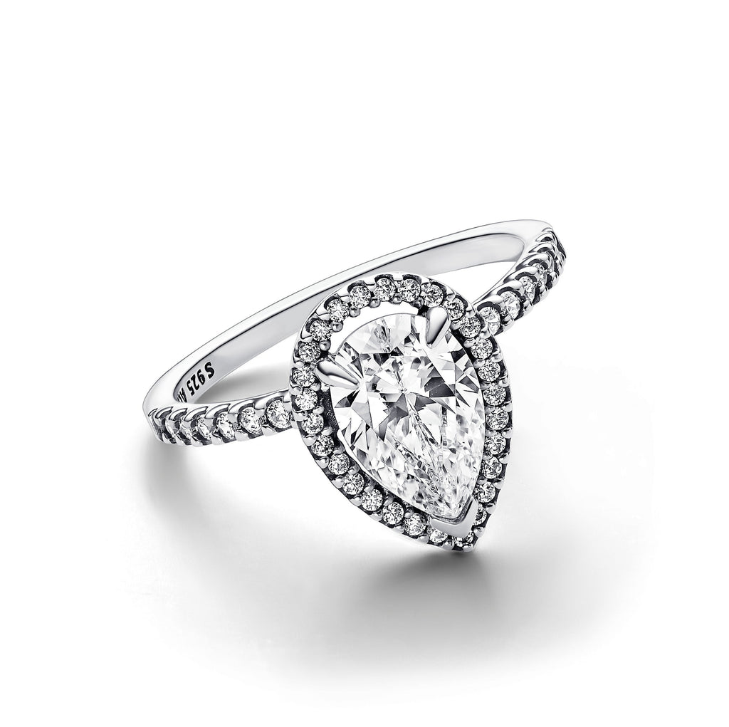 Pandora Sparkling Pear Halo Ring