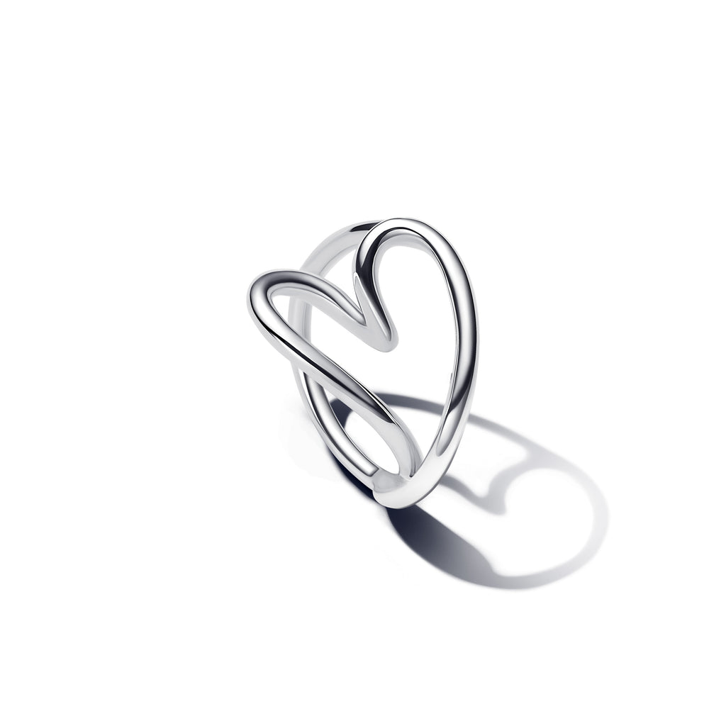 Pandora Organically Shaped Heart Ring