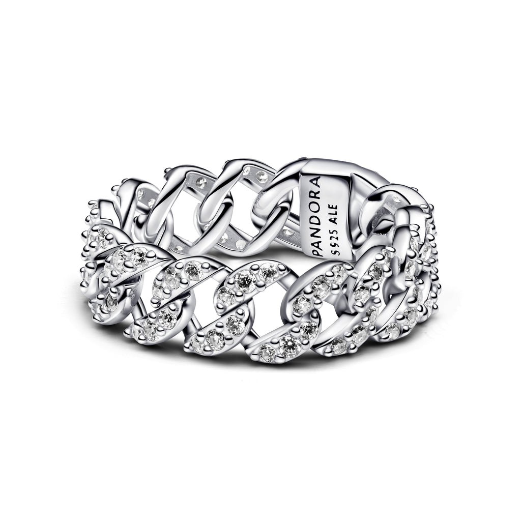 Pandora Pave Cuban Chain Ring
