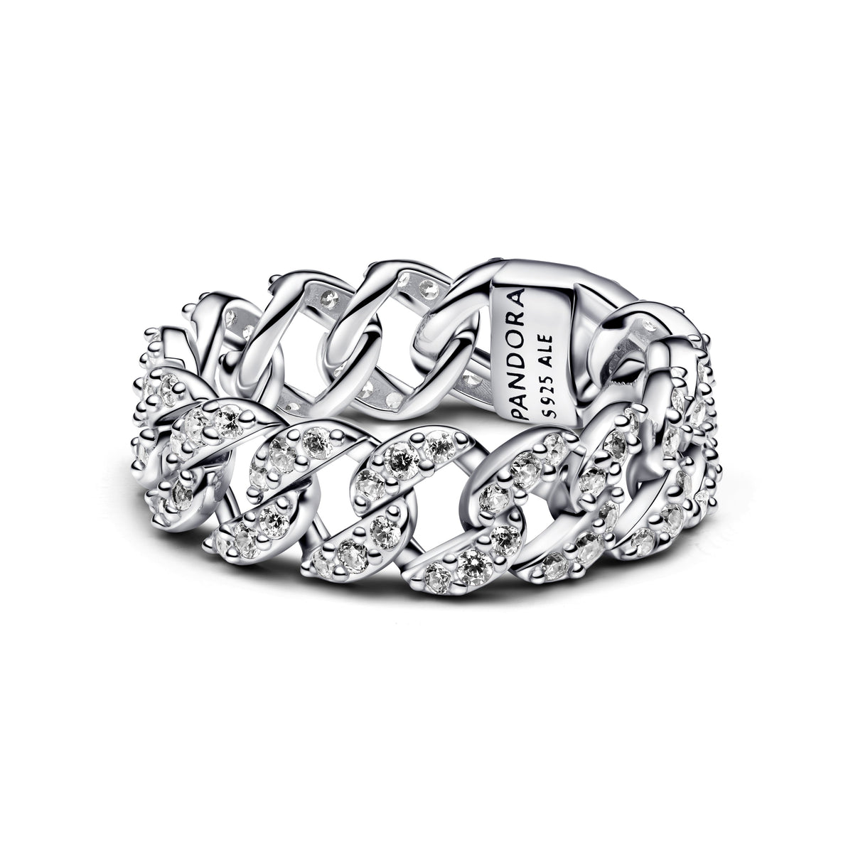 Pandora Pave Cuban Chain Ring