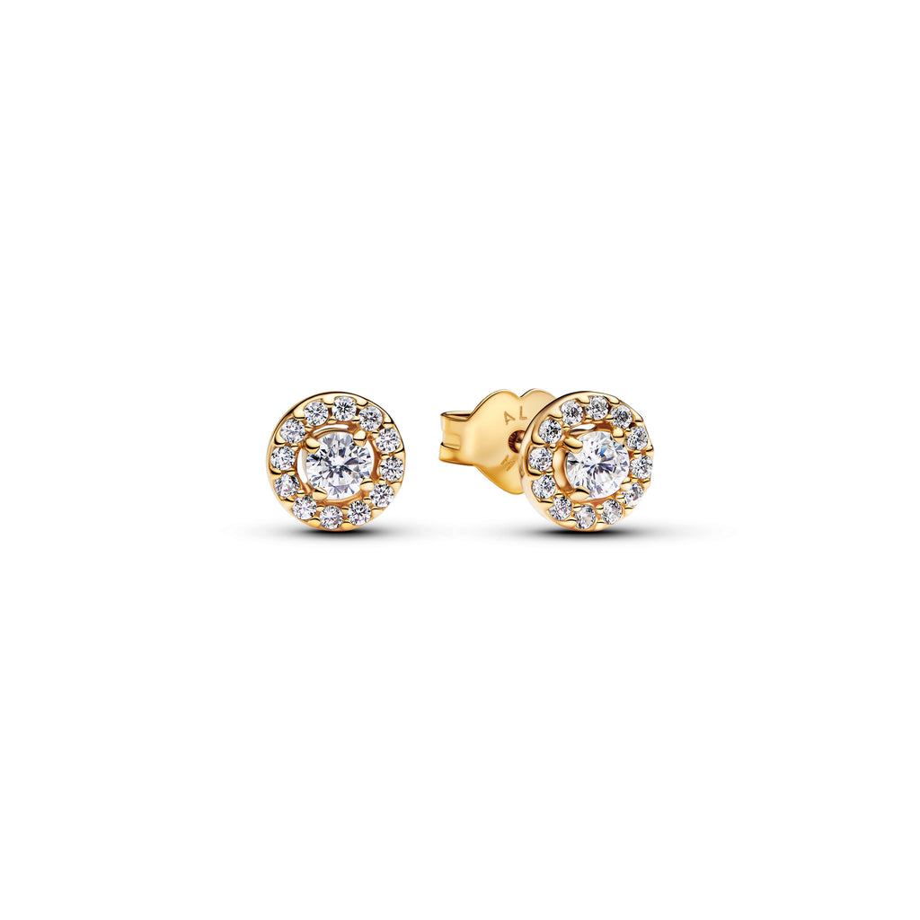 Pandora Round Pave Halo Stud Earrings