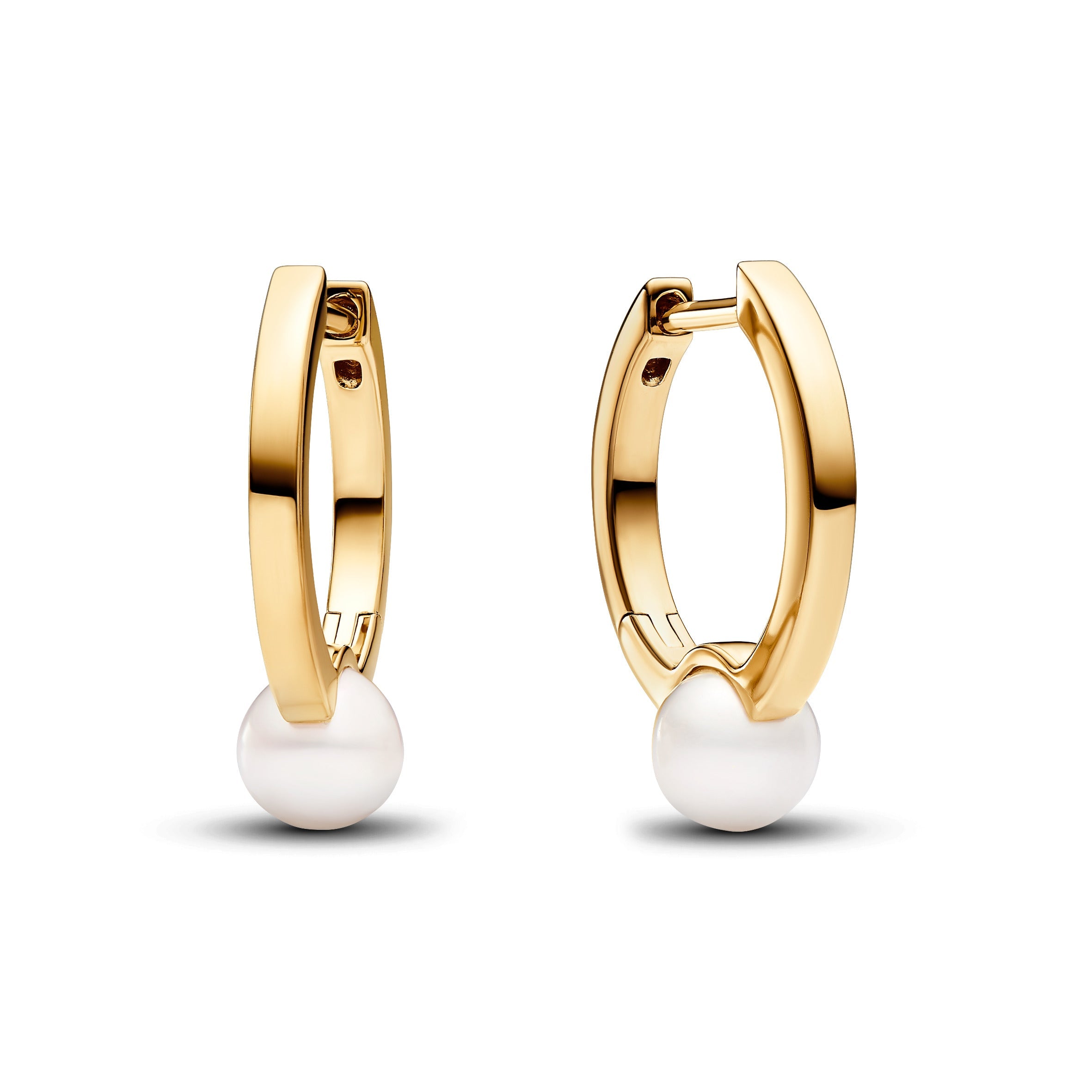 Pandora Treated Freshwater Pearl Hoop Earrings