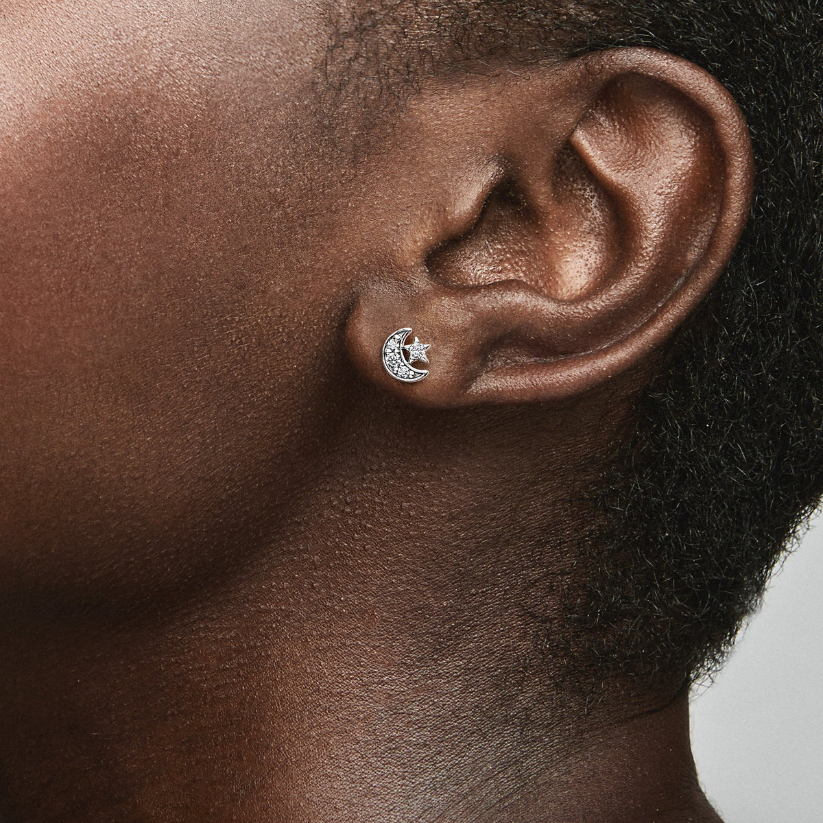 Pandora Sparkling Moon & Star Stud Earrings