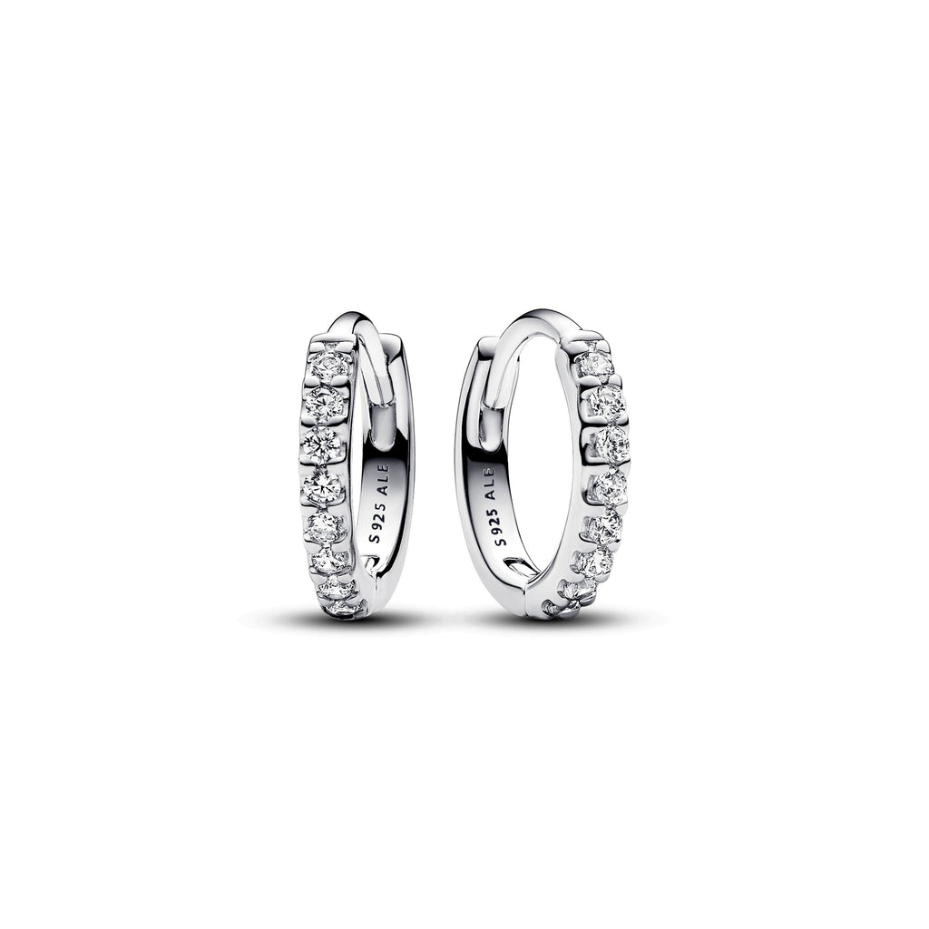 Pandora Sparkling Huggie Hoop Earrings in Sterling Silver