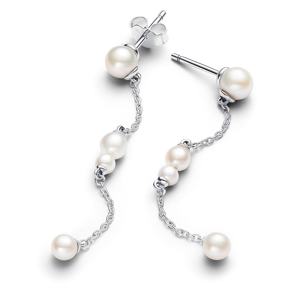 Pandora Treated Freshwater Pearl Drop Earrings