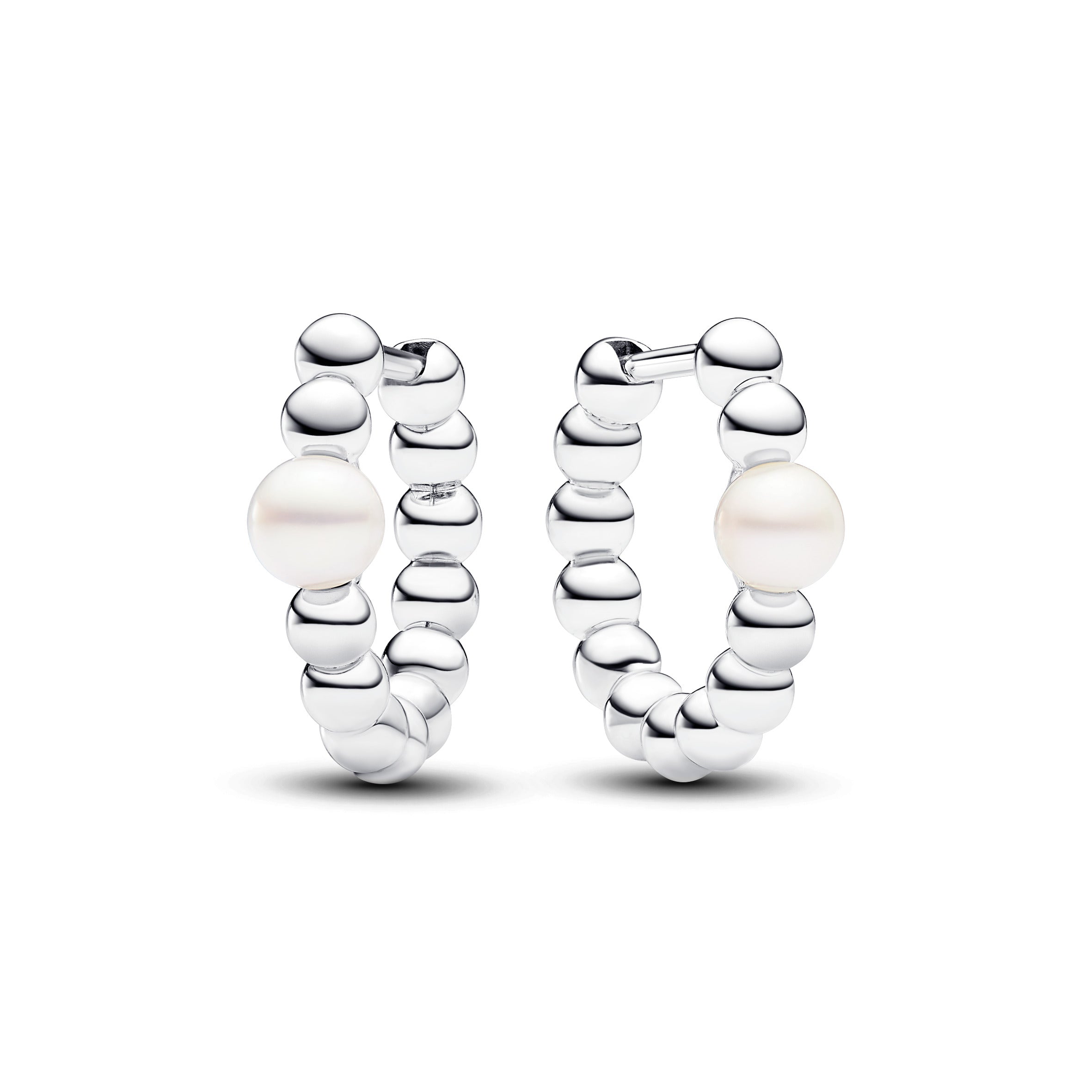 Pandora Treated Freshwater Pearl & Beads Hoop Earrings