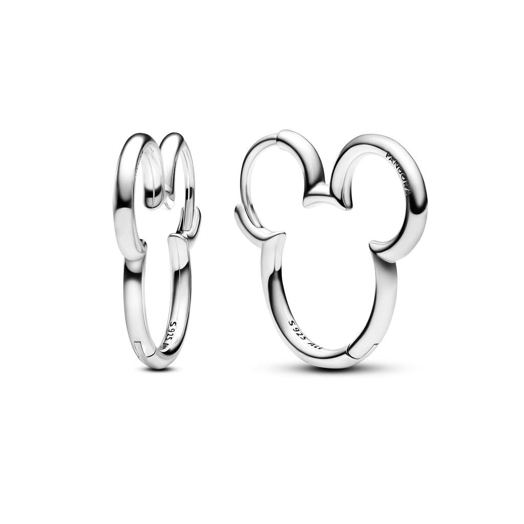Pandora Disney Mickey Mouse Silhouette Hoop Earrings