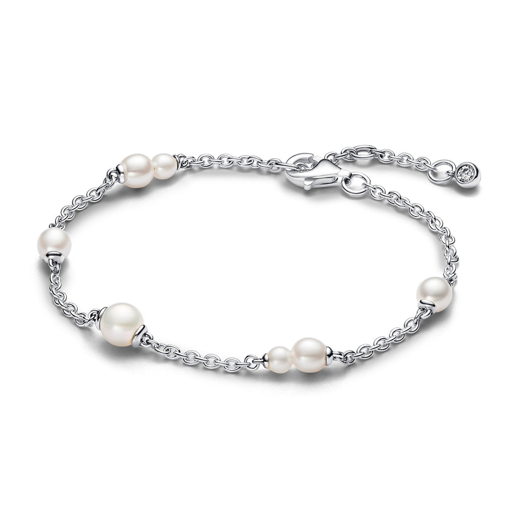 Pandora Treated Freshwater Pearl Station Chain Bracelet