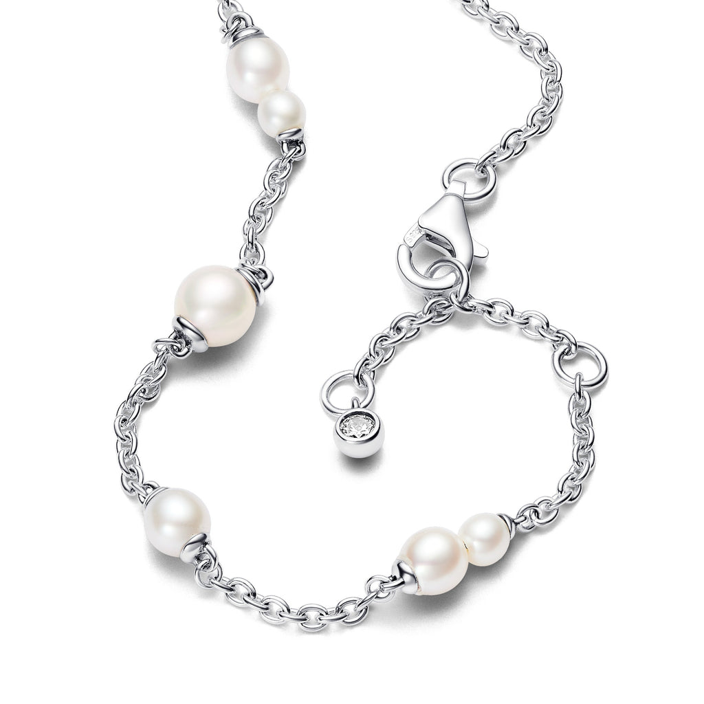 Pandora Treated Freshwater Pearl Station Chain Bracelet
