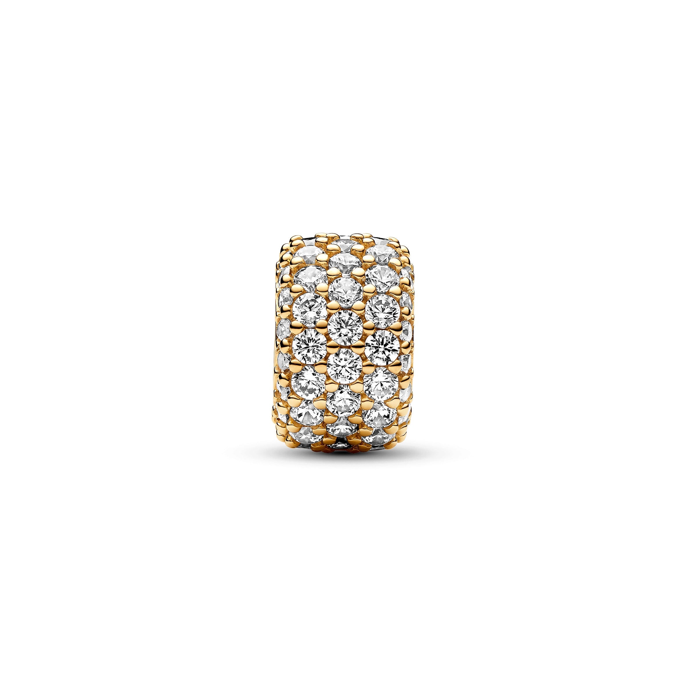 Pandora Sparkling Pave Triple-row Charm
