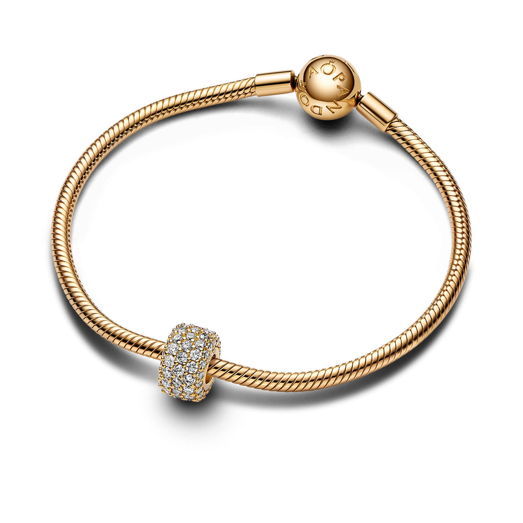 Pandora Sparkling Pave Triple-row Charm