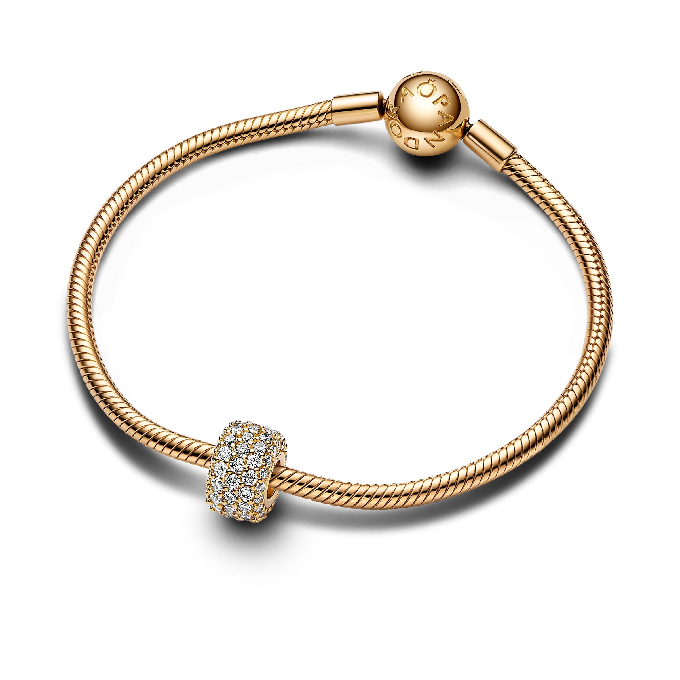 Pandora Sparkling Pave Triple-row Charm