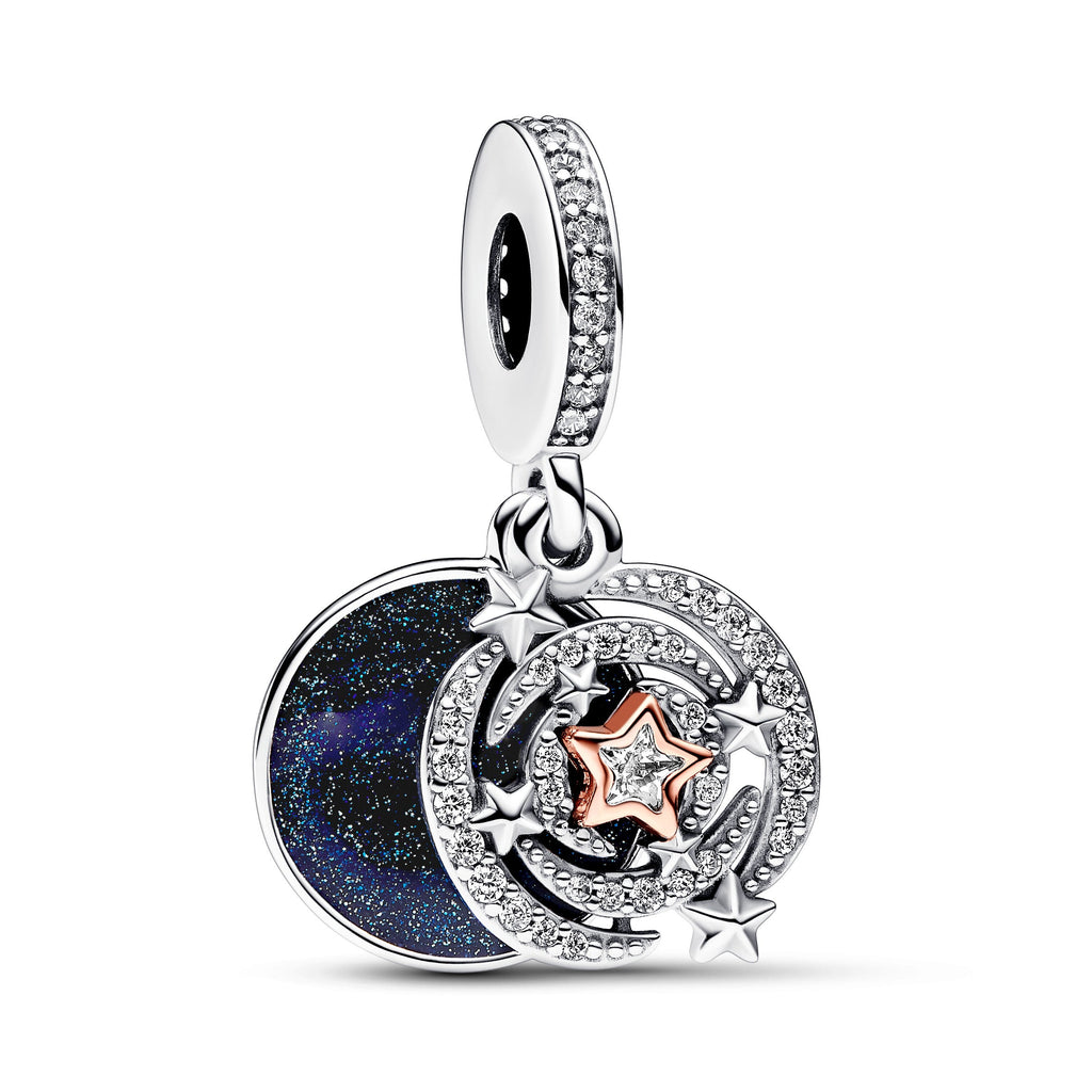 Pandora Two-Tone Shooting Star Double Dangle Charm