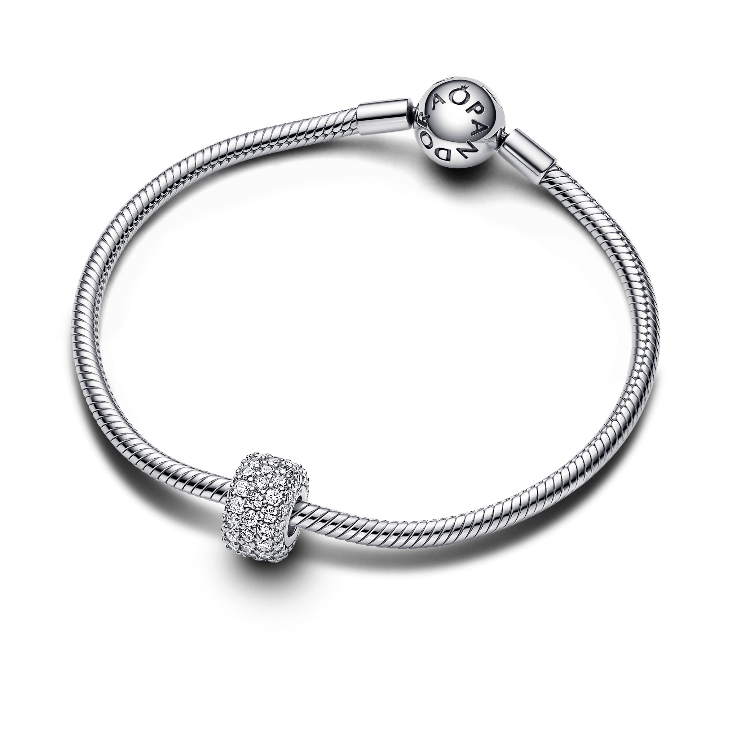 Pandora Sparkling Pave Triple-row Charm
