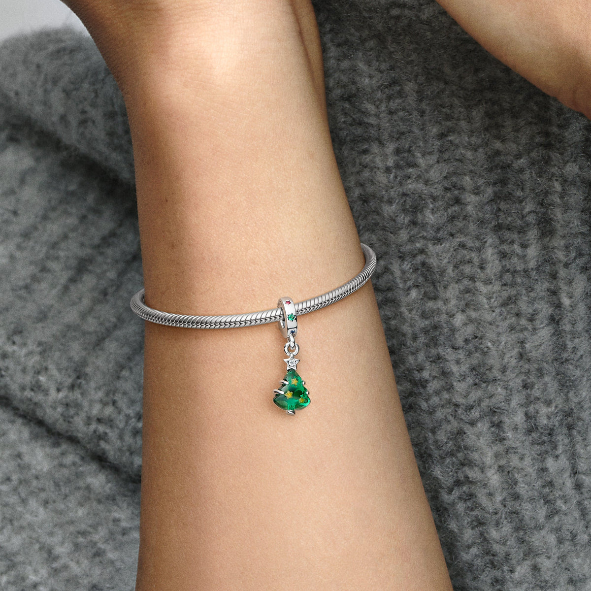 Pandora Sparkling Christmas Tree Dangle Charm