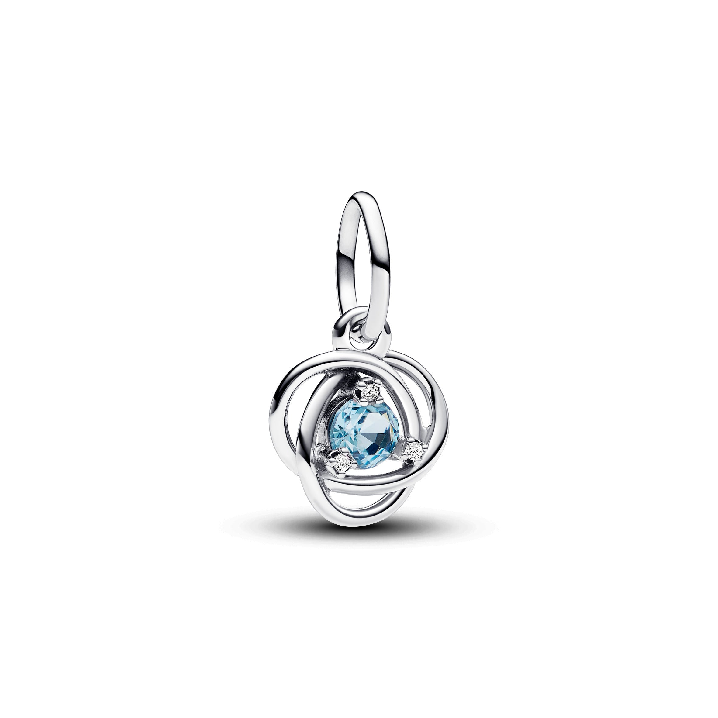 Pandora March Sea Aqua Blue Eternity Circle Dangle Charm