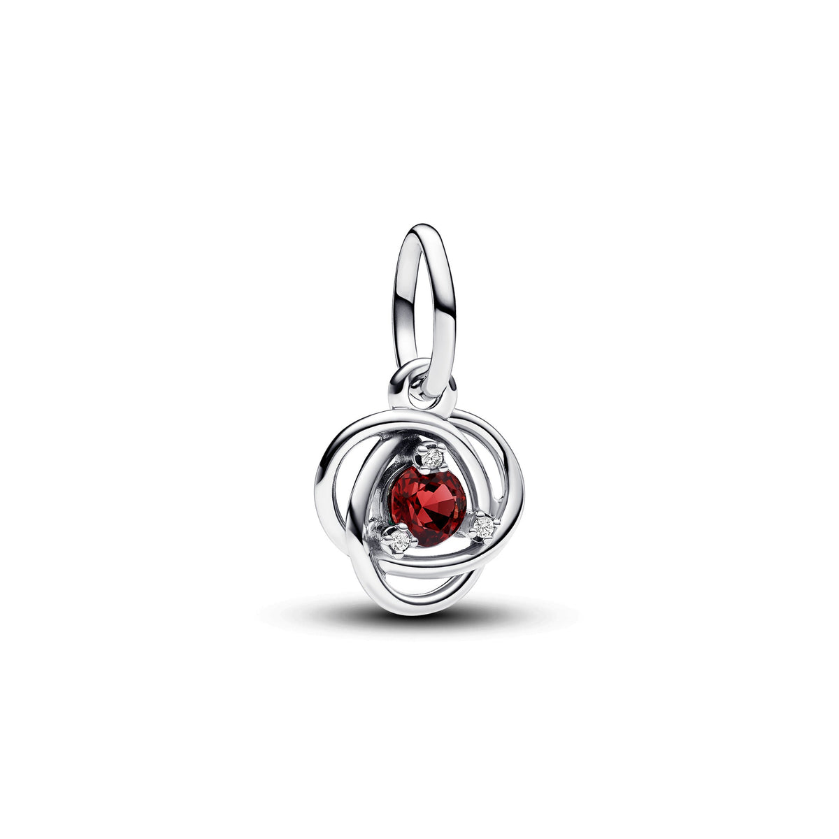 Pandora July True Red Eternity Circle Dangle Charm