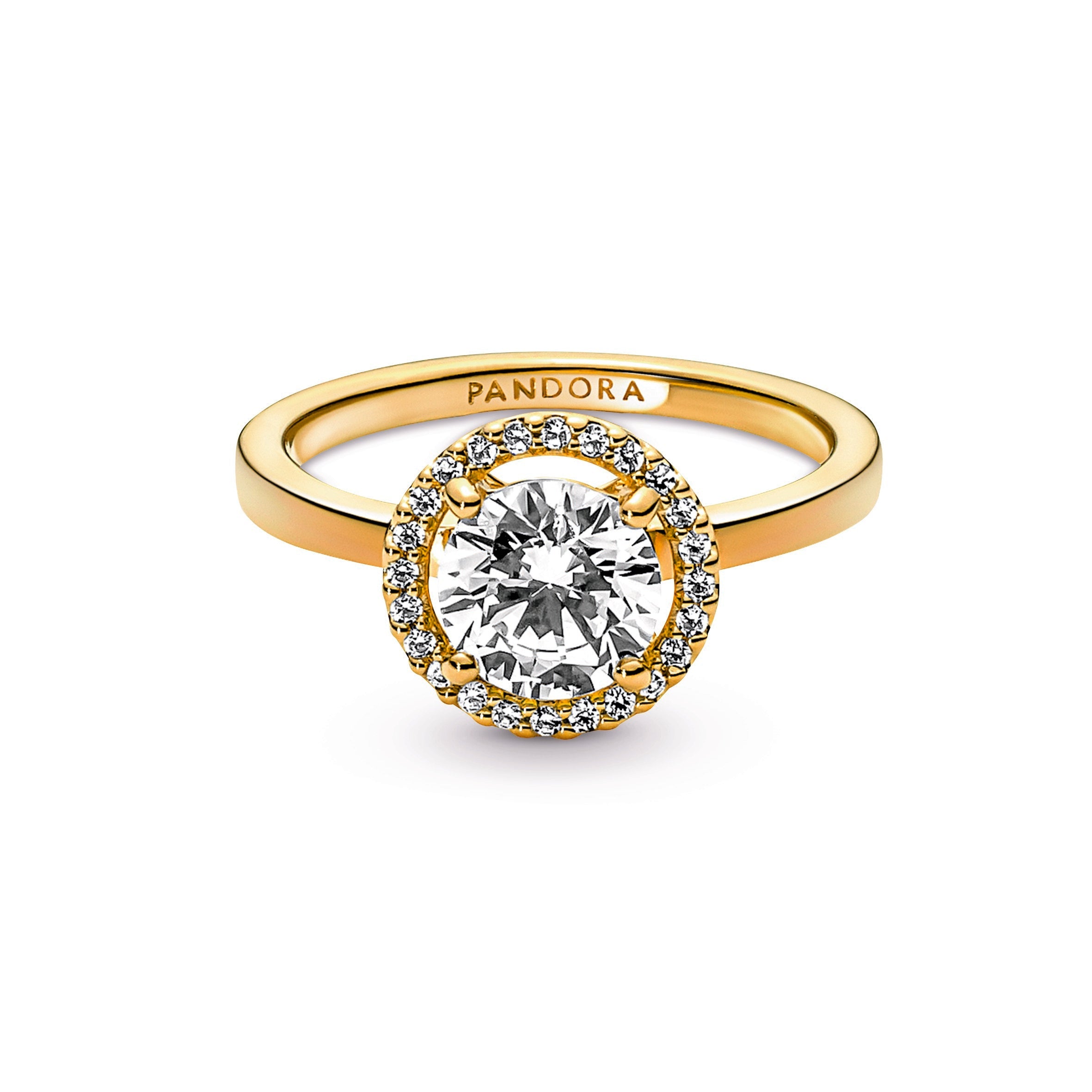 Pandora Sparkling Round Halo Ring