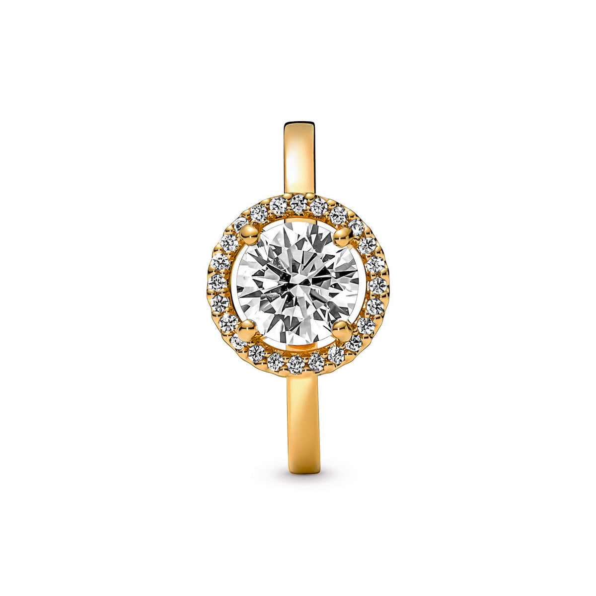 Pandora Sparkling Round Halo Ring