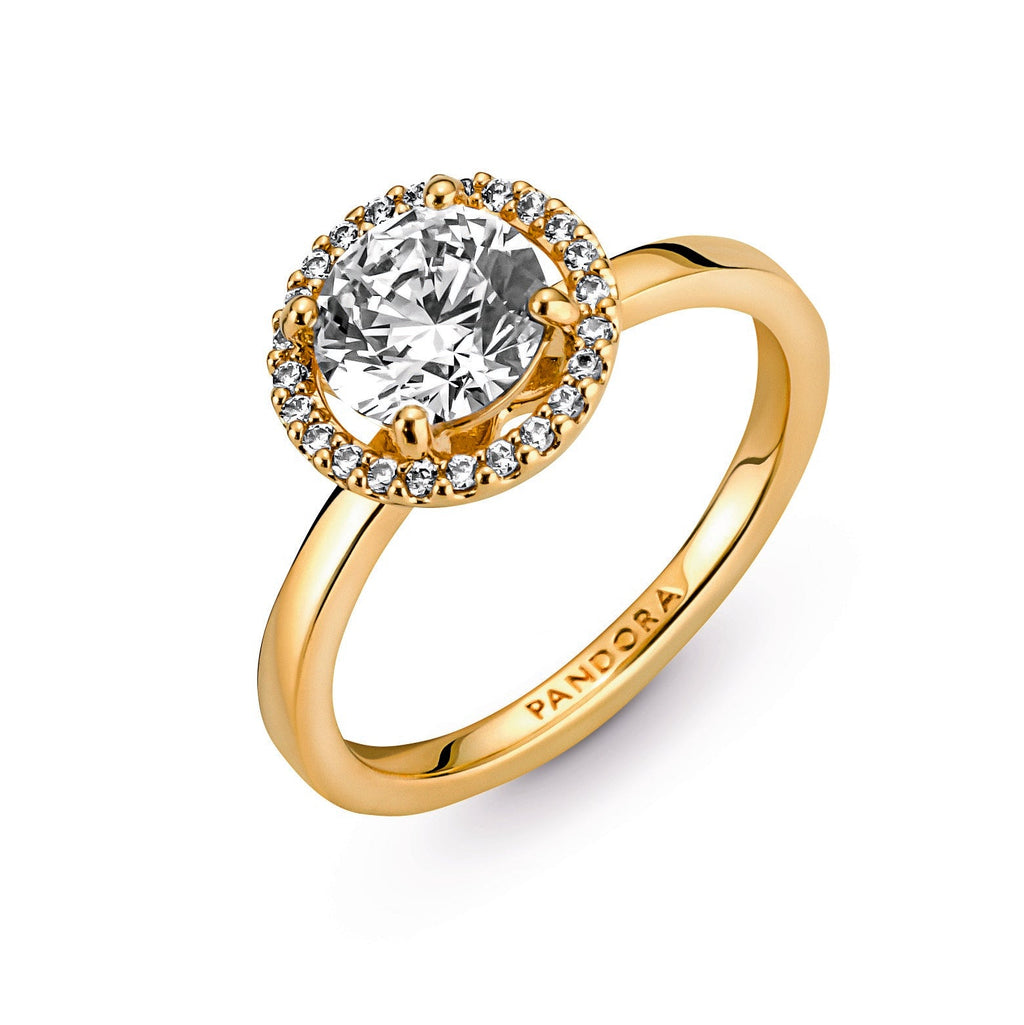 Pandora Sparkling Round Halo Ring