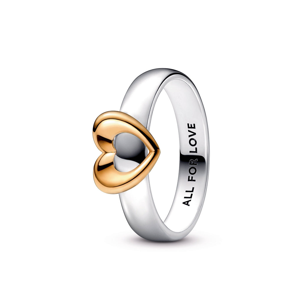 Pandora Radiant Two-Tone Sliding Heart Ring